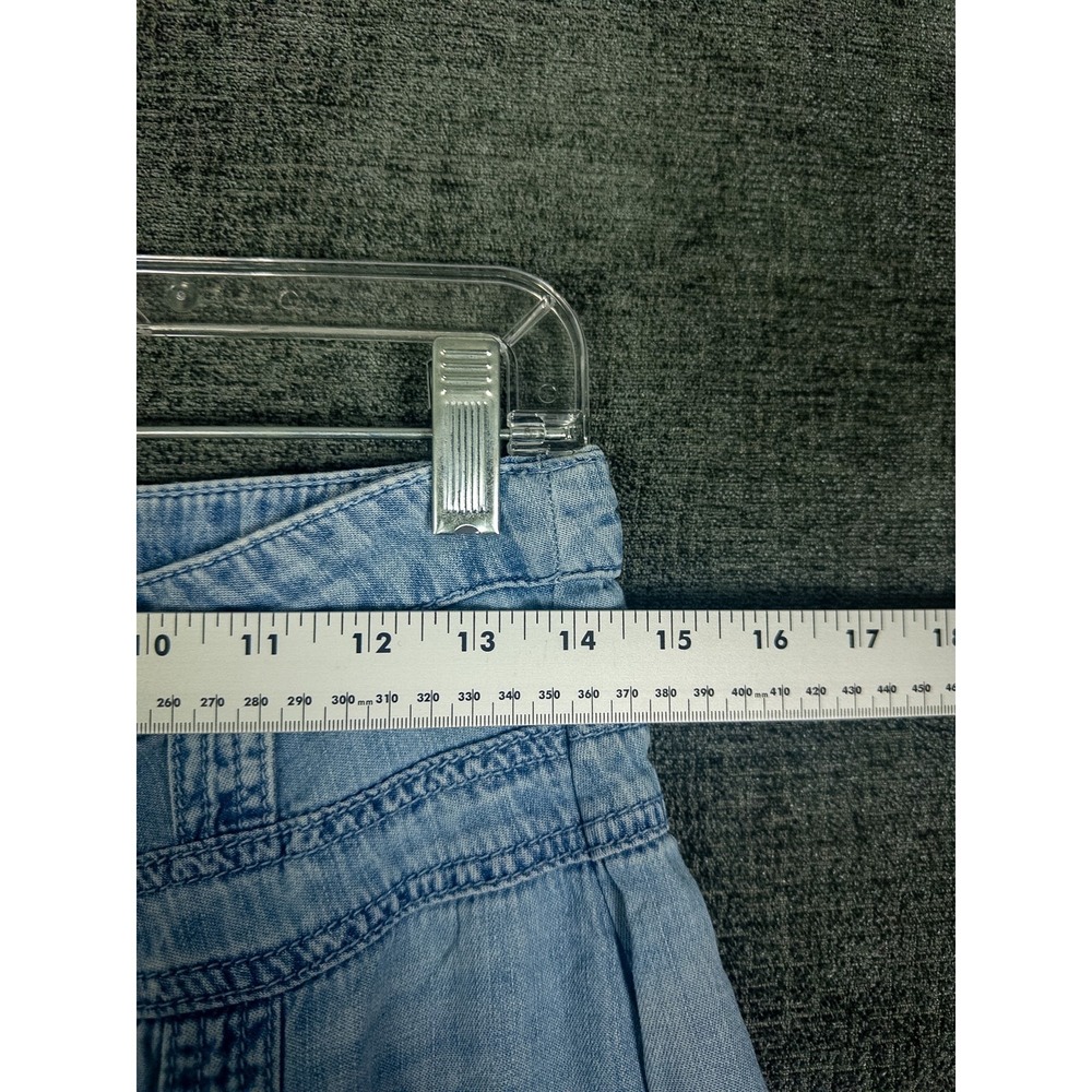Pilcro Wide Leg Bell Bottom Patch Pocket Jeans Womens 29/30 Light Blue Denim Boh - Picture 7 of 9
